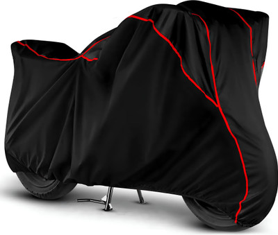 THE AACRC Waterproof Two Wheeler Cover for Mahindra(Pantero, Black, Red)