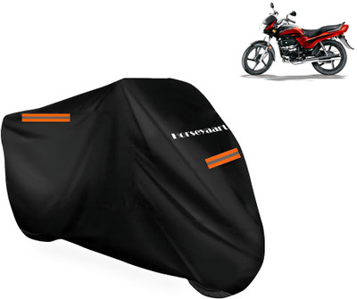 Horseyaart Waterproof Two Wheeler Cover for Hero(Passion Plus, Black)