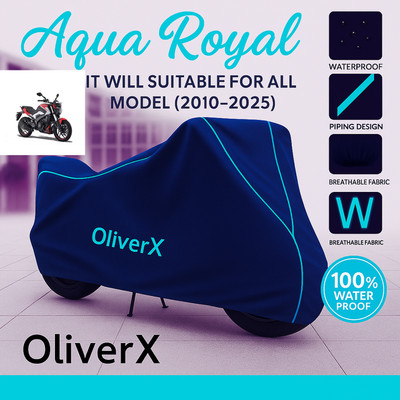 OliverX Waterproof Two Wheeler Cover for Bajaj(Dominar 250, Blue, Red)