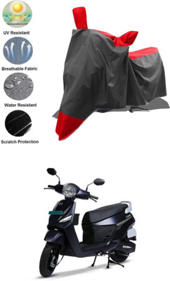 RAQTRO Two Wheeler Cover for Bgauss(Electric Scooter, Red, Black)