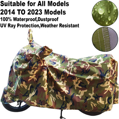 Autoapex Waterproof Two Wheeler Cover for Royal Enfield(Classic 350, Multicolor)