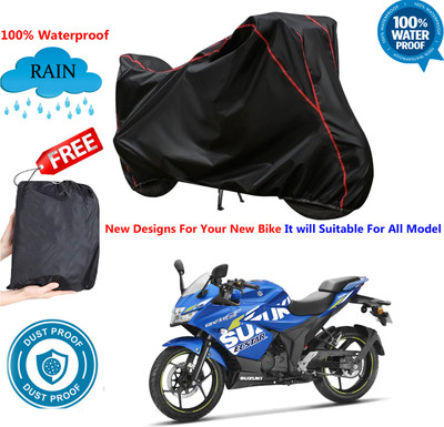 AUTOCAD Waterproof Two Wheeler Cover for Suzuki(Gixxer SF 250, Black)