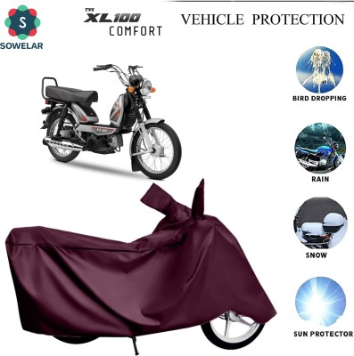 sowelar Waterproof Two Wheeler Cover for TVS(XL 100 Comfort, Maroon)