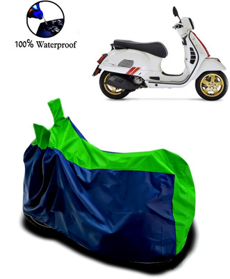Autofly Waterproof Two Wheeler Cover for Vespa(GTS Super 125, Blue, Green)
