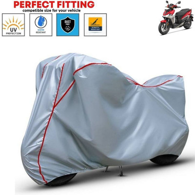Starlink Waterproof Two Wheeler Cover for Hero Electric(Silver, Red)