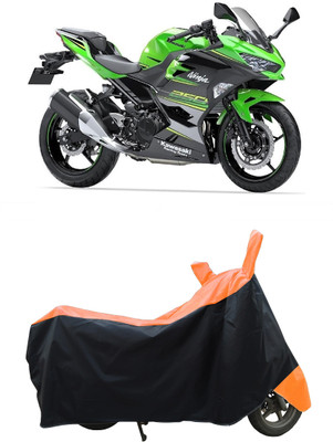 Coxtor Waterproof Two Wheeler Cover for Kawasaki(Ninja 250, Orange)