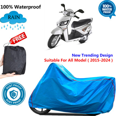 OliverX Waterproof Two Wheeler Cover for Mahindra(Gusto, Blue)