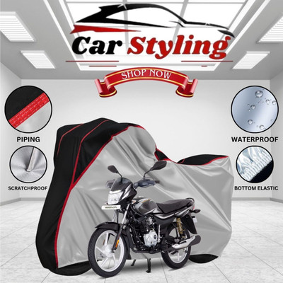 Car Styling Waterproof Two Wheeler Cover for Bajaj(Platina, Multicolor)