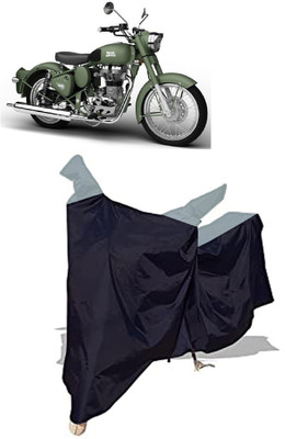 Amexride Two Wheeler Cover for Royal Enfield(Battle Green, Multicolor)