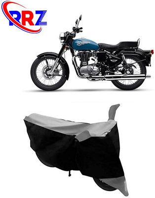 RRZ Waterproof Two Wheeler Cover for Royal Enfield(Standard 350, Black, Grey)