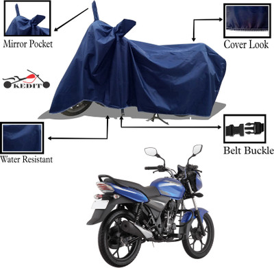 KEDIT Two Wheeler Cover for Bajaj(Discover 125 DTS-i, Blue)