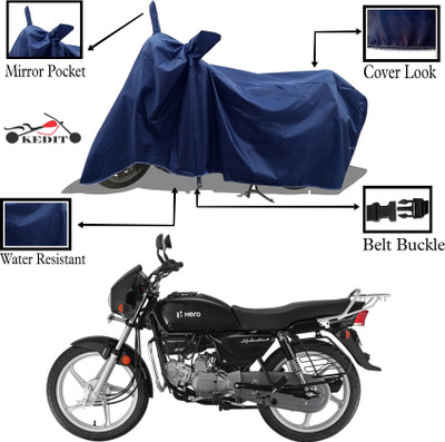 KEDIT Two Wheeler Cover for Hero(MotoCorp Splendor Plus, Blue)