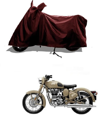 KEDIT Two Wheeler Cover for Royal Enfield(Classic Desert Storm, Maroon)