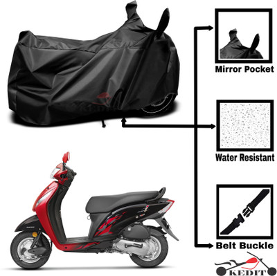 KEDIT Two Wheeler Cover for Universal For Bike(Activa i, Black)
