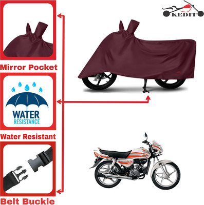 KEDIT Two Wheeler Cover for Hero(CD deluxe, Maroon)