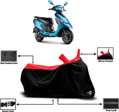 Amexride Two Wheeler Cover for TVS(Scooty Zest, Red)