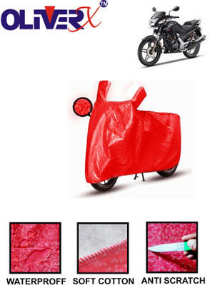 AUTOCAD Waterproof Two Wheeler Cover for Hero(New CBZ, Red)