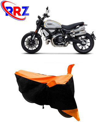 RRZ Waterproof Two Wheeler Cover for Ducati(Scrambler 1100, Black, Orange)