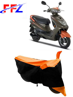 FFZ Waterproof Two Wheeler Cover for Okinawa(Ridge Plus, Black, Orange)