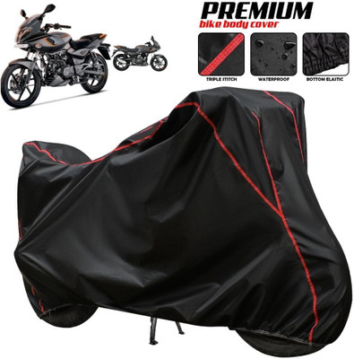 xodi Waterproof Two Wheeler Cover for Bajaj(Pulsar 180F, Black, Red, Multicolor)
