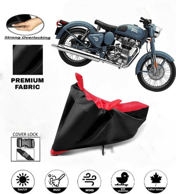 AutoGalaxy Waterproof Two Wheeler Cover for Royal Enfield(Classic Squadron BS6, Red)