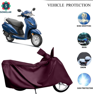 sowelar Waterproof Two Wheeler Cover for Honda(Activa 6G, Maroon)