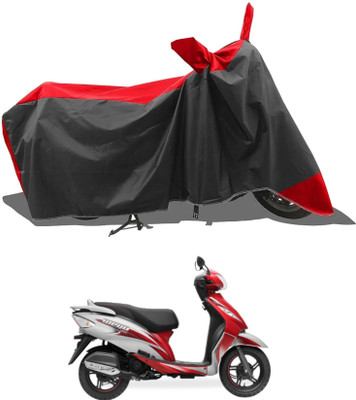 KEDIT Two Wheeler Cover for TVS(Wego BS6, Red)