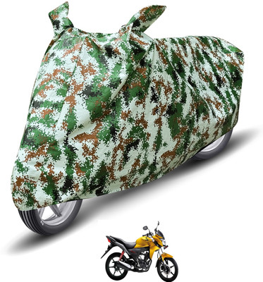 Auto Hub Waterproof Two Wheeler Cover for Honda(CB Twister, Green)