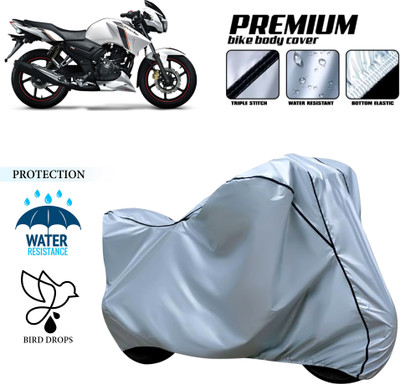 CODOKI Waterproof Two Wheeler Cover for TVS(Apache 150, Silver)