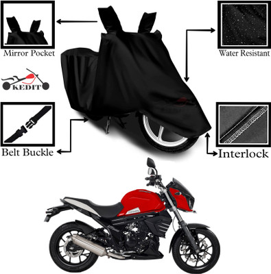 KEDIT Two Wheeler Cover for Mahindra(Mojo UT 300, Black)