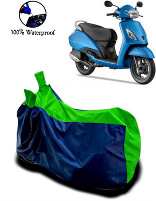 APNEK Waterproof Two Wheeler Cover for TVS(Jupiter, Green, Blue)