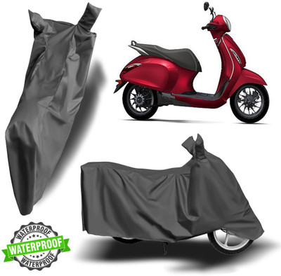 NG Auto Front Waterproof Two Wheeler Cover for Bajaj(Chetak, Grey)