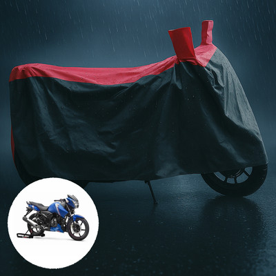 CODOKI Waterproof Two Wheeler Cover for TVS(Apache RTR 180, Grey, Red)