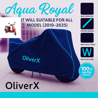 OliverX Waterproof Two Wheeler Cover for Mahindra(Duro DZ, Blue, Red)