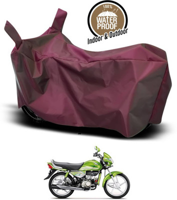KEDIT Two Wheeler Cover for Hero(HF Deluxe Eco, Maroon)