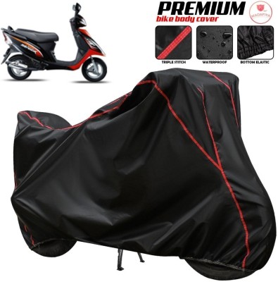 MADAFIYA Two Wheeler Cover for TVS(Scooty Streak, Black, Red, Multicolor)