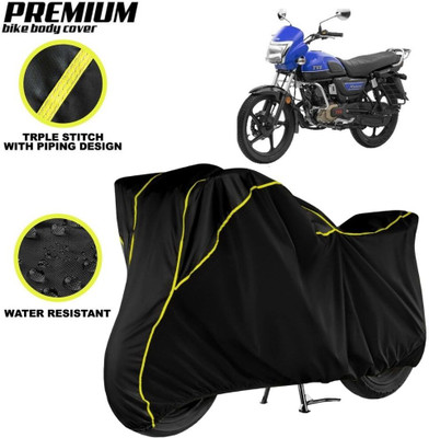 kerwa Waterproof Two Wheeler Cover for TVS(Radeon, Black, Yellow)