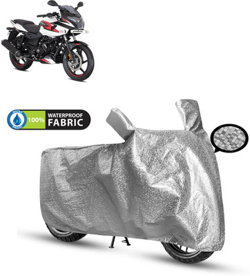 CODOKI Waterproof Two Wheeler Cover for Bajaj(Pulsar 220F, Silver)