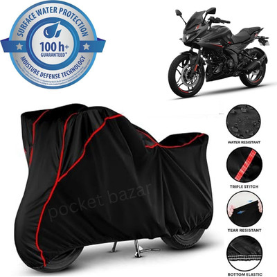 pocket bazar Waterproof Two Wheeler Cover for Bajaj(Pulsar 250 BS6, Black)