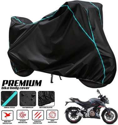 ZAQE Two Wheeler Cover for Bajaj(Pulsar N160, Black, Blue)