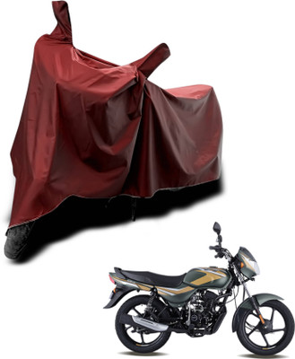 KEDIT Two Wheeler Cover for Bajaj(CT 100, Maroon)