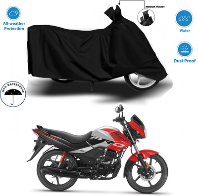WMIZEXA Two Wheeler Cover for Hero(Passion Pro i3S, Black)