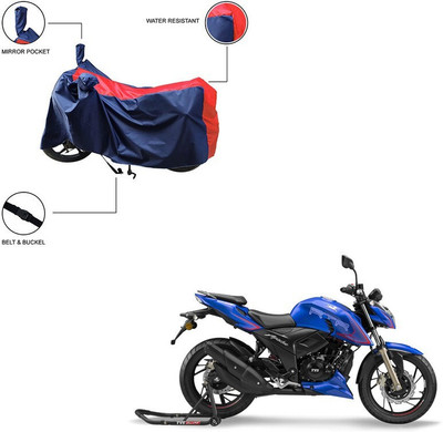 Furnish Flow Two Wheeler Cover for TVS(Apache RTR 200 4V, Red)