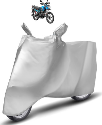 Caronix Two Wheeler Cover for Hero(Passion Pro, Silver)