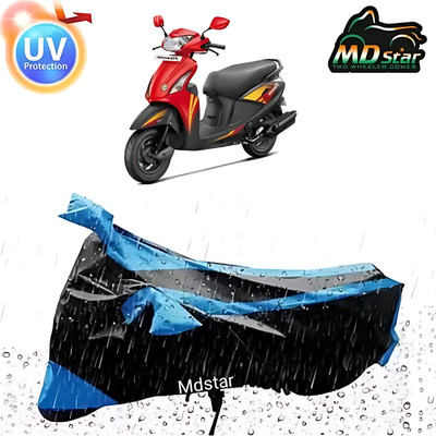 Mdstar Waterproof Two Wheeler Cover for Honda(Dio, Blue, Black)