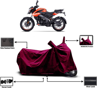 AASHTIK MART Two Wheeler Cover for Bajaj(Pulsar NS125, Maroon)