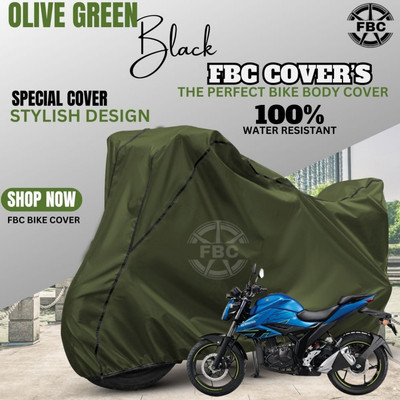 AUTOCAD Waterproof Two Wheeler Cover for Suzuki(Gixxer, Green)