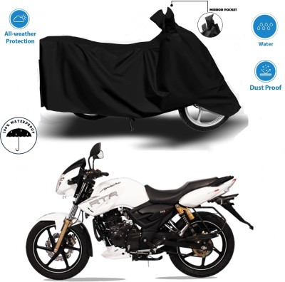 HWSXQAE Waterproof Two Wheeler Cover for Universal For Bike(Pulsar NS 160, Black)