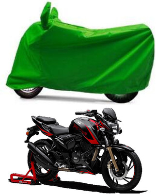 Furious3D Two Wheeler Cover for TVS(Apache, Green)