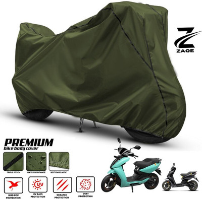 ZAQE Two Wheeler Cover for Ather(450 X, Green, Black)